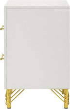 White 2-Drawer Nightstand Bedside Table,for Small Spaces