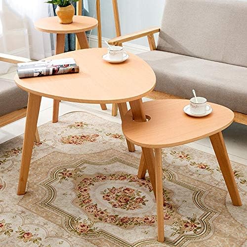 Telephone Table, Coffee Table Set Combination,Nesting Side Tables,Rotating Sofa & Console Tables,Telephone Tables,3 Colors(Wood Color