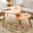 Telephone Table, Coffee Table Set Combination,Nesting Side Tables,Rotating Sofa & Console Tables,Telephone Tables,3 Colors(Wood Color