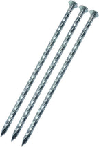12 Inch Ground Stakes, Spiral Metal Landscapes Edging Spikes, 0.75 Inch Extra Large Top, for Paver Edging, Weed Barriers,Anchoring, Anchoring Spikes, Bright Spike Timber Nail, Etc (25)