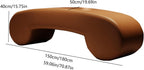 Modern Faux Leather Bench, Creativity Bedroom Benches Footrest Stool, for End of Bed, Indoor for Entryway Living Room Entryway(Brown,180 * 50 * 40cm)