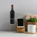 Wall-Mounted Wine Rack Single Bottle Holder Metal Wine Bottle Stand with Screws White for Kitchen Dining Bar