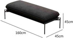 Modern Stainless Steel Bed end Stool Bedroom Resting Clothing Store Fabric Shoe Changing Entryway(Large)