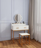 GOWE Vanity Table Set with Storage White Modern Contemporary for Bedroom Furniture
