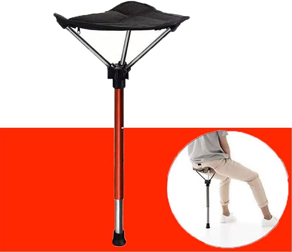 Youngy Adjustable Telescopic Foldable Stool Single Leg High Chair Tall Slacker Chair Telescopic Folding Stool