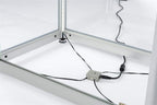 Displays2go Locking Glass Display Case, Illuminated, Silver