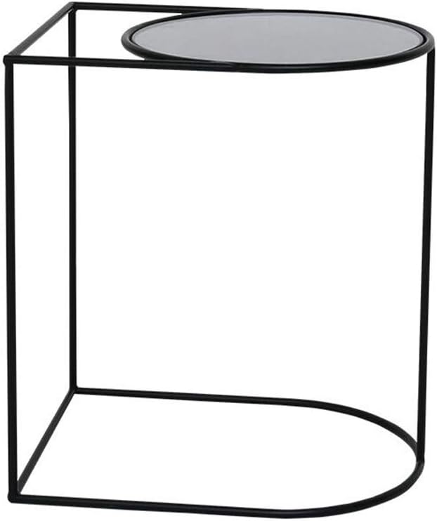 Telephone Table, Sofa Side End Table C Table Coffee Tables Telephone Tables Geometric Modern Glass and Metal Side End Table Stand