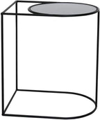 Telephone Table, Sofa Side End Table C Table Coffee Tables Telephone Tables Geometric Modern Glass and Metal Side End Table Stand