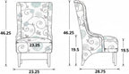 Christopher Knight Home Micua Luxury Upholstered Dining Chair with Floral Fabric Accent, Dining Room Chair with High Wingback, Comfy Living Room Chair and Birch Wood Legs, Extra Seating, Beige + Black