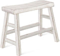 Sunny Designs Marina 24" Farmhouse Mahogany Wood Bench in White Sand