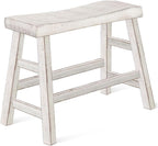 Sunny Designs Marina 24" Farmhouse Mahogany Wood Bench in White Sand