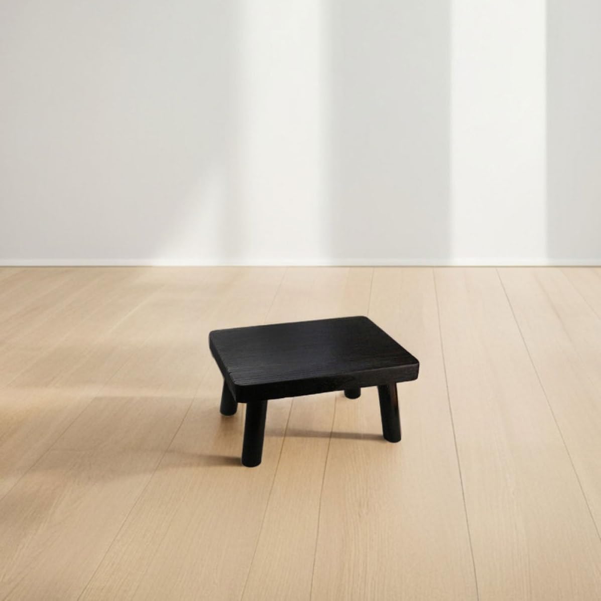 ibasenice Japanese Style Rectangular Wooden Low Table and Small Wood Stool Reliable Support and Compact Design for Floor and Bedroom Use