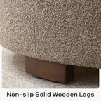 Zihanhome 30 Inch Round Storage Ottoman, Ottoman Coffee Table with Lift Off Lid, Boucle Modern Ottomans with Storage for Living Room, Bedroom, Apartments (Brown)