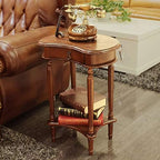 Telephone Table, American Carved Side Table,Shelves with Drawers,Telephone Living Room Side Table,European Style Retro Flower Pot Decoration Table
