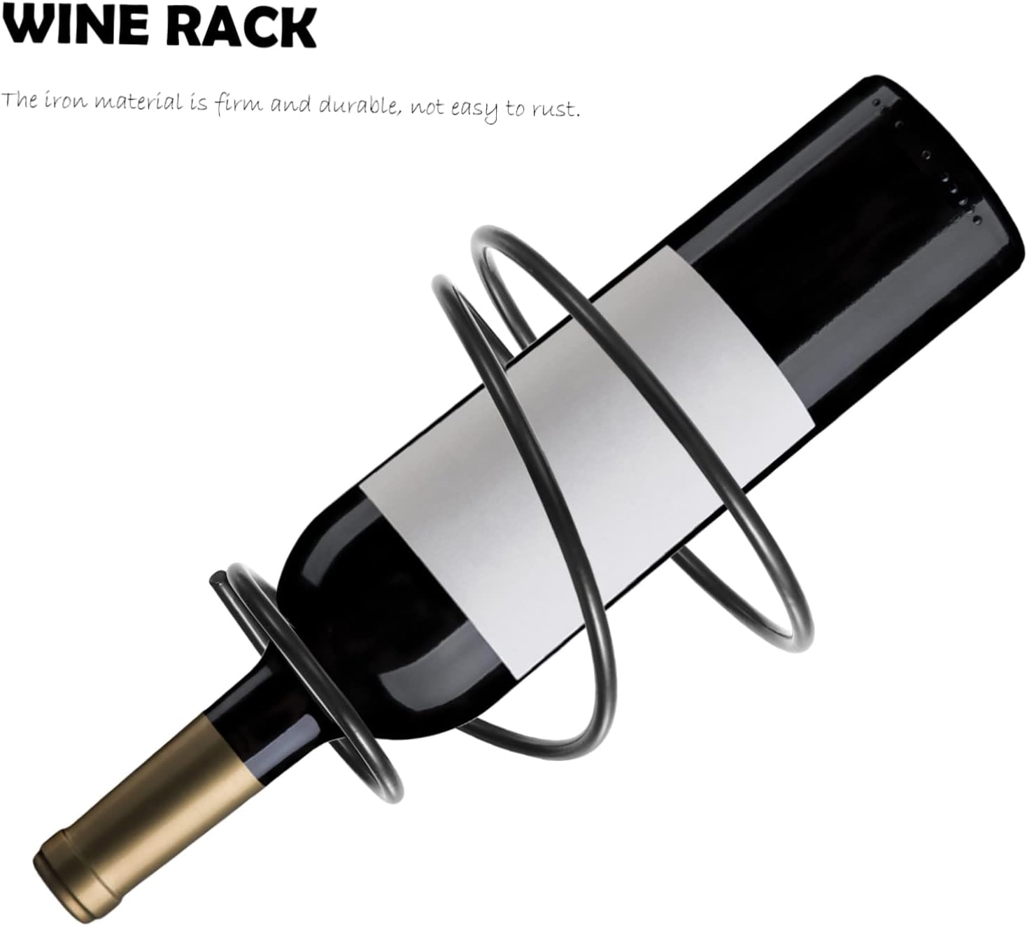 Cabilock 3pcs Elegant Spiral Wine Bottle Display Stand Red Wine Rack for Wall Rack Holder