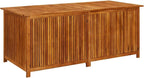 Wood Garden Backyard Organization, Wooden Garden Storage Box for Patio Furniture and Outdoor Cushions, 68.9"x31.5"x29.5",-646