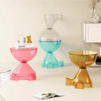 Circle Side Table, Round Modern End Table, Waterproof & Durable, Small Coffee Table for Living Room, Bedroom, Bedside, Versatile Accent Table - Transparent Pink