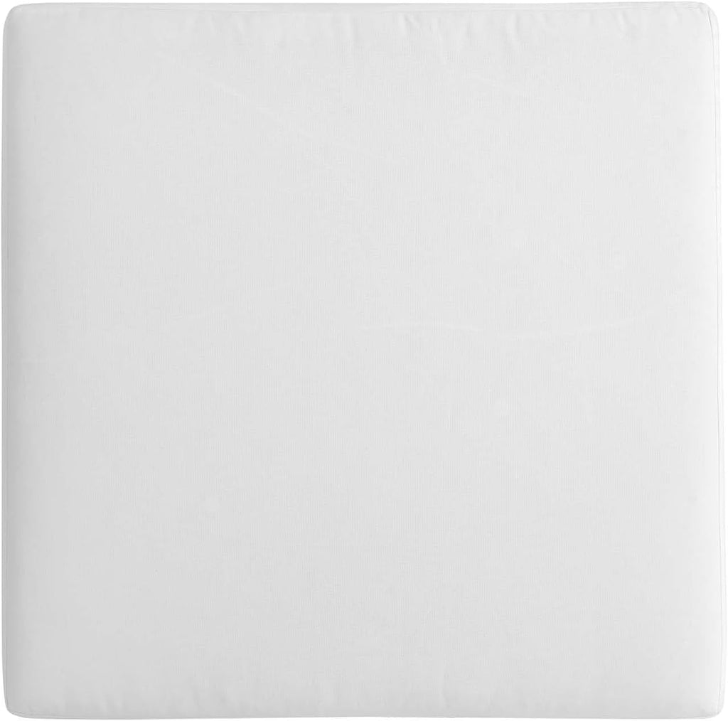 Modway Tahoe Aluminum Ottoman in Gray White with Weather-Resistant Cushion-Ideal as Outdoor Footstool, Patio or Sunroom Furniture