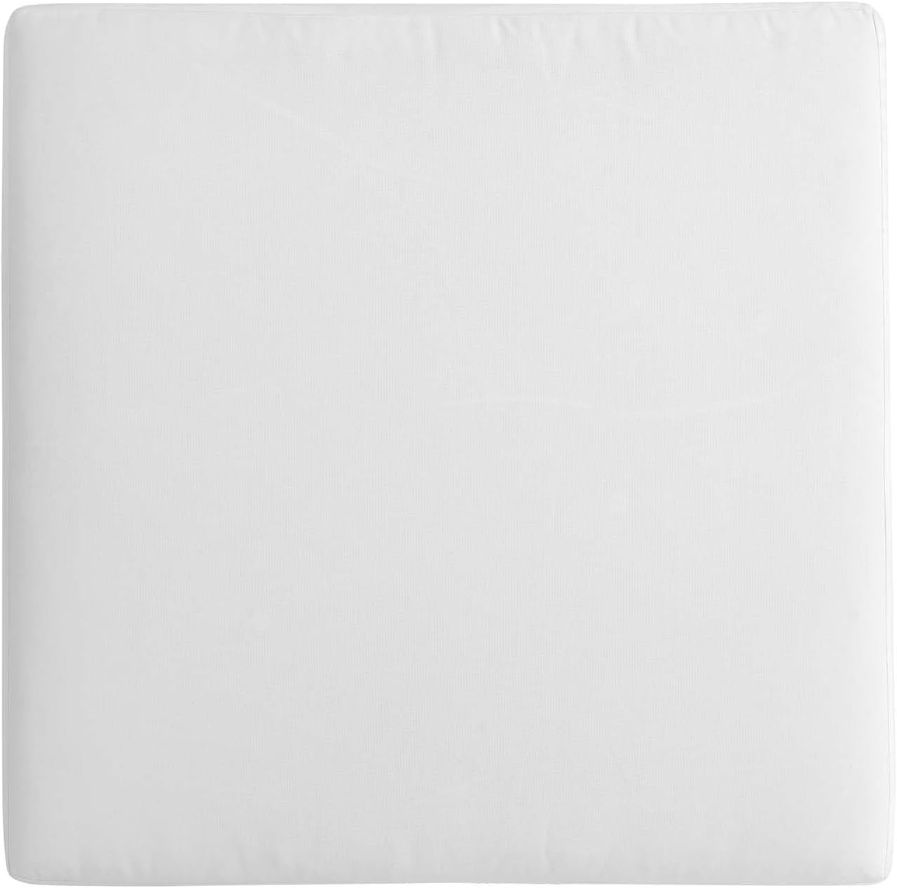 Modway Tahoe Aluminum Ottoman in Gray White with Weather-Resistant Cushion-Ideal as Outdoor Footstool, Patio or Sunroom Furniture