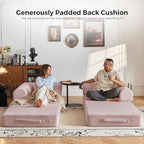 79" Convertible Sofa Bed, Couches for Living Room | Pink | Corduroy Futon Sofa Bed with Pocket Springs, Modular Sleeper Couch in a Box, No Assembly