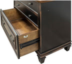 Martin Furniture Hartford Wood Lateral File with Locking Legal/Letter File Drawer Black