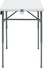 40" L x 20" W Plastic Adjustable Height Fold-in-Half Folding Table, White