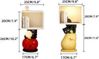 Narrow Bedside Table, Mini Cartoon Bedside Cabinet, Cute Cream Style Nightstand, Night Stand for Bedroom, Living Room(Yellow)