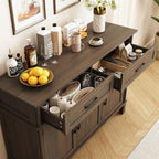 ONBRILL 48 Inch Buffet Cabinet with Storage, Brown