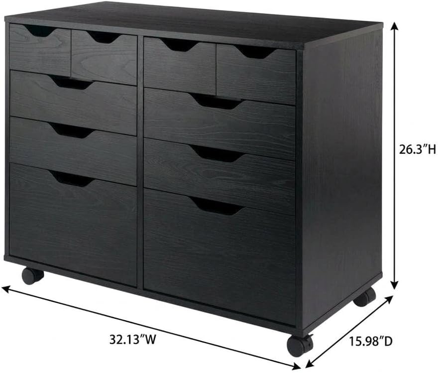 Furnifact Black Storage Cabinet, Composite Wood Pantry Organizer, Spacious 32.13-inch Width, Durable Construction, Contemporary Design for Kitchen or Closet