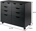 Furnifact Black Storage Cabinet, Composite Wood Pantry Organizer, Spacious 32.13-inch Width, Durable Construction, Contemporary Design for Kitchen or Closet