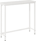 Narrow Entryway Console Table & Sofa Side Table - Industrial Hallway Table for Small Spaces, Behind Couch Table, Multi-Functional Living Room Bedroom Office,White, 29.5" x 9.4" x 29.5"