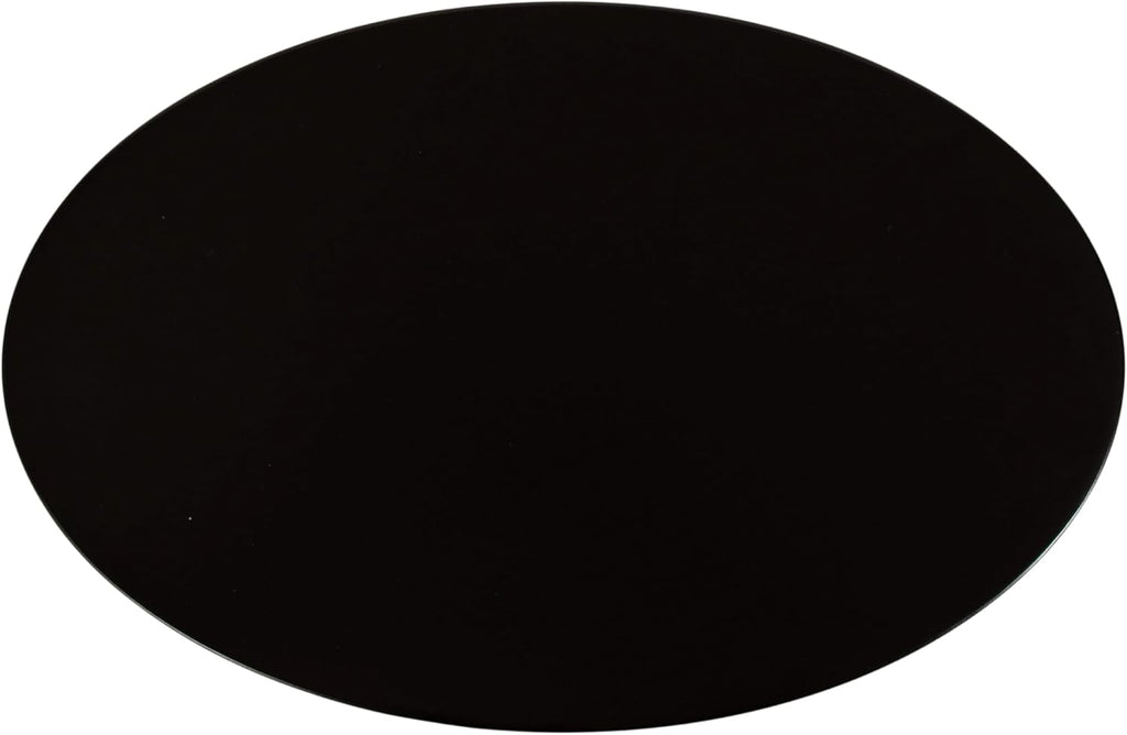 Kate and Laurel Natalli Modern Glam Metal Oval C-Table, 14 x 9 x 28, Black, Transitional Elegant Round C-Shaped Side Table for Use as Bedroom or Living Room Decor