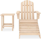 vidaXL Patio Chair, Outdoor Chair for Deck Yard Backyard, Dining Chair with Ottoman and Table, Patio Furniture, Modern Style, Solid Fir Wood