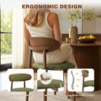 Dining Chairs Set of 6, Upholstered Dining Room Chairs with Solid Wood Legs