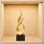 AWNR Abstract Art Deco Decor Statues for Home,Shelves,Table,Living Room, Dining Room,Modern Sculpture Decoraciones of Homes for Sale (Gold D)