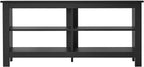 Panana Modern TV Stand with 4 Open Shelves 55inch Entertainment Center for TVs up to 65inch Medial TV Console Table Cabinet for Living Room (Black)