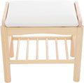 Shoe Bench with Cushion, 2-Tier Bamboo Shoe Rack Bench, Entryway Shoe Storage Organizer with Compartment, Wooden Shoe Storage Bench for Hallway, Living Room, Closet, Bedroom (Burlywood)