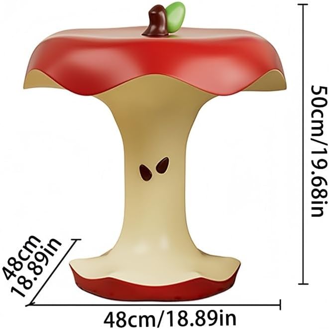 Cute Apple-Shaped Accent Table, Resin Fruit-Shape Side Tables, Small End Table Living Room, Sofa, or Reading Corner