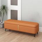Modern Shoe Changing Bench Storage Long Sofa Rectangular Bed End Stool Entryway(Blue)