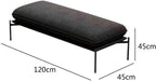 Modern Stainless Steel Bed end Stool Bedroom Resting Clothing Store Fabric Shoe Changing Entryway(Medium)