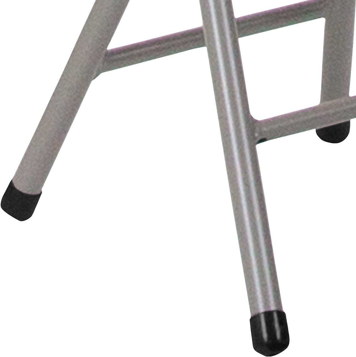 Flash Furniture Micah Foldable Stool with Black Plastic Seat and Titanium Gray Frame | Lightweight, Compact, Easy Storage, Indoor Use