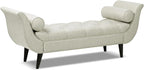 Jennifer Taylor Home Alma Tufted Flared Arm Entryway Bench, Taupe Polyester