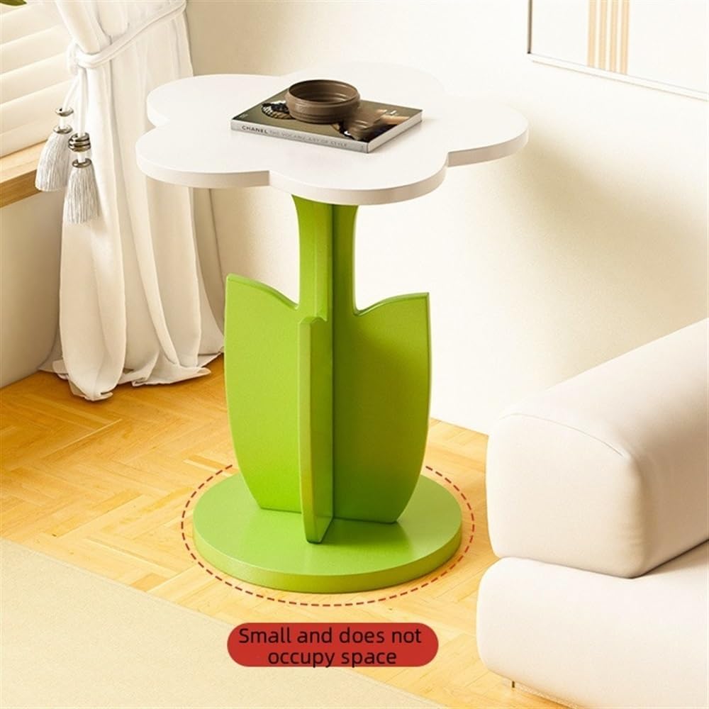 Flower Shaped Small Table - Decorative Side Coffee Table, Bedroom & Balcony (Pink)