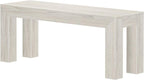 Plank+Beam Modern Dining Bench, 49 Inch, White Sand Wirebrush | Non-Toxic Finishes, Modern Design, Easy Assembly, Modern Style, Quick Setup, Solid Wood