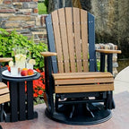LuxCraft 2' Adirondack Swivel Glider - Available in 14 Colors, Dove Gray and Slate