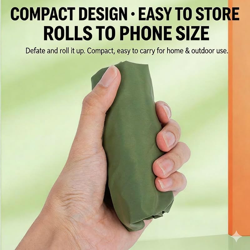 Inflatable Stool Camping Seat Foldable Sofa Leg Pads Cushion for Outdoor Hiking Travel Home Office Use Lightweight Durable Portable Navy
