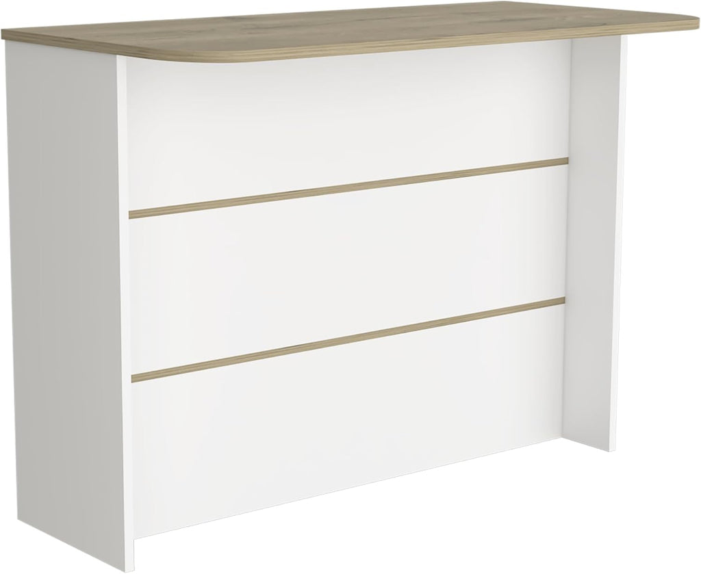 Kitchen Island with Two-Tier Storage Shelf and Workstation, White | Two-tier storage shelf and spacious workstation for efficient meal prep
