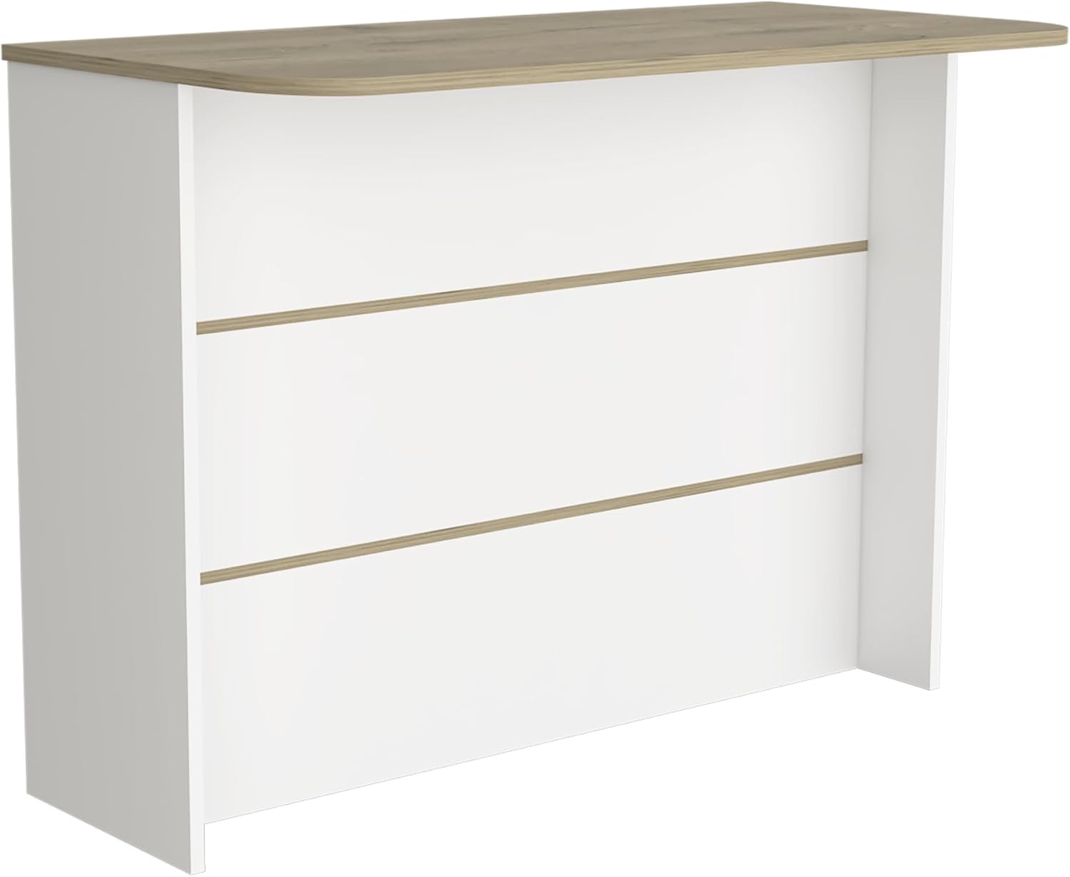 Kitchen Island with Two-Tier Storage Shelf and Workstation, White | Two-tier storage shelf and spacious workstation for efficient meal prep