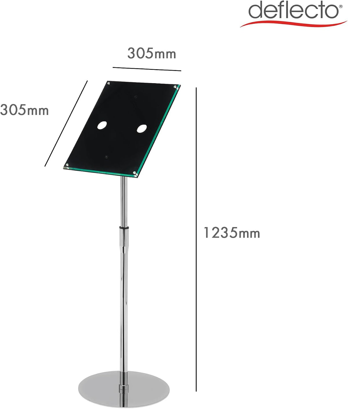 Deflecto 165242 A4 Bevelled Edge Floor Standing Sign Holder