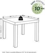 Pemberly Row 3-Piece Living Room Table Set, Includes Coffee Table & 2 Side Tables, Durable Engineered Wood, White Finish, Thick Tabletops, Modern Design, Sturdy Furniture for Living Room or Office